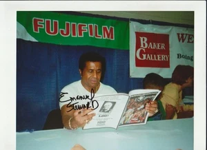 EMANUEL STEWARD TRAINER-MANAGER BOXEN HOFer AUTHENTISCHES ORIGINAL AUTOGRAMMFOTO - Bild 1 von 2