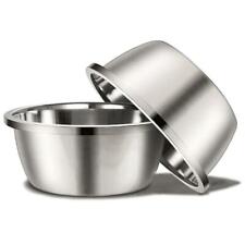 Dog Bowls Stainless Steel Heavy Duty Deep Bowl Flat Bottom for Large Dogs