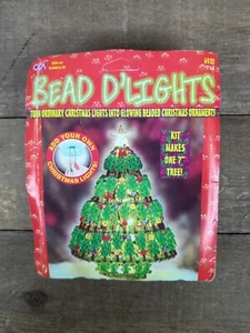 Kit de árbol de Navidad vintage Bead D'lights 7" con cuentas nuevo en caja modelo 6932 - Imagen 1 de 5