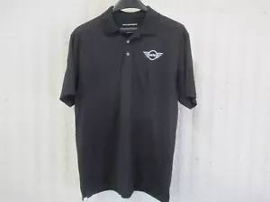 Port Authority Mini Cooper Logo Front and Back Polo Shirt Black Mens Size M Nice - Picture 1 of 6