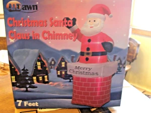 7' HIGH SANTA IN CHIMMNEY BY A1DAWN - Picture 1 of 1