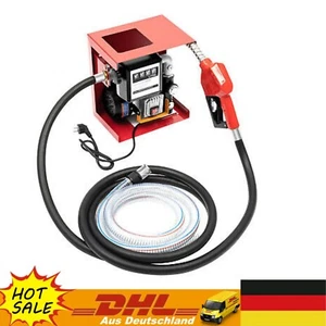 550W 60L/min Dieselpumpe Zählwerk Heizölpumpe Diesel Tankstelle Mit Schlauch Neu - Bild 1 von 18