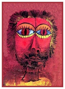 Modern Artist Cubist Paul Klee Bandits Head Counted Cross Stitch Chart Pattern - Picture 1 of 3