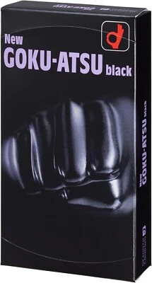 Okamoto [Nuevo GOKU-ATSU negro 12 piezas] Condones ultra gruesos de goma natural de 0,1 mm Foto 1 de 4