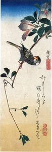 Hiroshige, Birds & Botanical. Java Sparrow and Magnolia, Asian style 1988 print - Picture 1 of 1