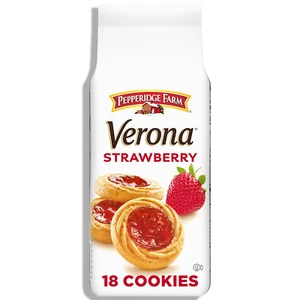 Verona Strawberry Thumbprint Cookies, 6.75 OZ Bag (18 Cookies) - Picture 1 of 12