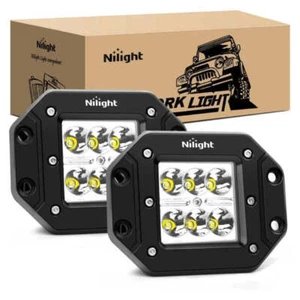Nilight 4.8 Inch 18W Flush Mount Spot LED Work Lights (Pair) - Picture 1 of 9