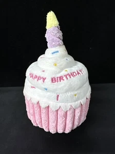 Mud Pie Happy Birthday 6 Zoll Plüsch Kuchen Cupcake beleuchtet musikalisches Baby Spielzeug - Bild 1 von 9