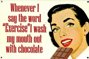 Plate Metal Vintage Retro Pin Up Chocolate - 20 X 30 CM - Picture 1 of 1