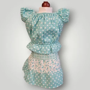 18" Doll 2 Piece Top/Skirt Blue & White Set Fits OG American Girl My Girl Dolls - Picture 1 of 6