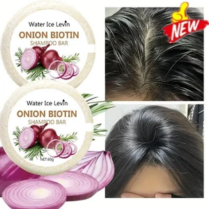 * Feuchtigkeitsspendendes Shampoo Seife Wasser Eis Levin Zwiebel Biotin Shampoo Bar - Bild 1 von 15