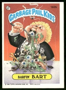 1986 Topps Garbage Pail Kids Series 4 #162b Barfin' Bart - Picture 1 of 2