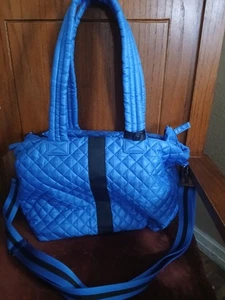 Oliver Thomas blaue gesteppte gefütterte Handtasche / verstellbarer & abnehmbarer Schulterriemen - Bild 1 von 8