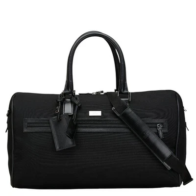 Bolso de Lona de Viaje Gucci 2 Vías Maleta Lona Negro 50x28x20cm Usado Foto 1 de 4