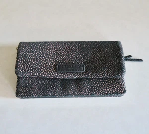 NEW LIEBESKIND BERLIN LEATHER SUEDE STINGRAY FOLDED WALLET ZIP PURSE - Picture 1 of 5