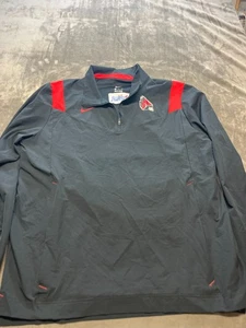 Nike Running Pullover 1/4 Zip Maglia Manica Lunga Grigio Tax Act Bowl Xl - Foto 1 di 7