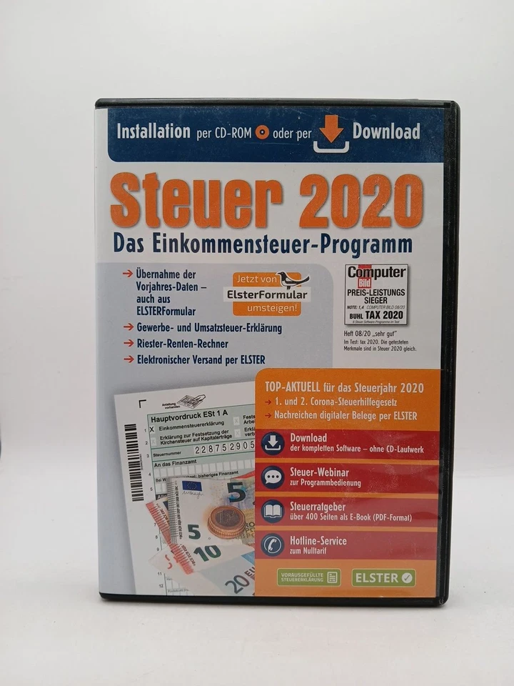 Aldi Steuerprogramm Einkommensteuer 2020 - Steuer 2020 CD Software Neu und OVP - Bild 1 von 1