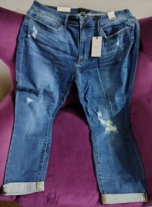 Judy Blue Jeans Womens 18W Blue Slim Fit Mid Rise NWT Denim - Picture 1 of 4