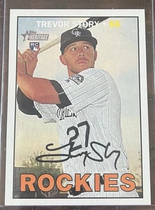 2016 Topps Heritage High Number Rookie Trevor Story 707 RC MINT Colorado Rockies - Picture 1 of 2