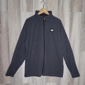CAT Caterpillar Mens XL Fleece Jacket Full Zip High Neck Lightweight Warm - Picture 1 of 8