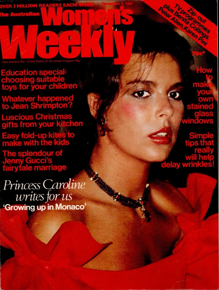 Aust. Women's Weekly - Dec. 9, 1981 - Caroline, Shrimpton, Snedden, Willie Aames - Image 1 of 3