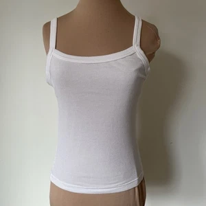 Cotton Citizen Verona Rippstrick Baumwolle Modal weiß Spaghetti Tank Top EUC Gr. S - Bild 1 von 12