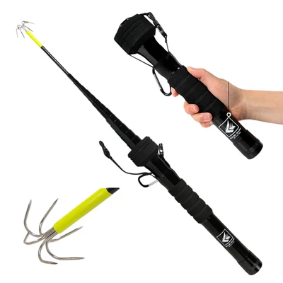 LETOYO 鱿鱼 Gaff 鱼钩矛钩 LTY400 厘米鱼工具不锈钢伸缩 — 第 1/4 张图片