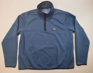 Suéter Pullover L Bean Para Hombres XL Azul A Presión Henley Textura Acanalada USO LIMITADO - Imagen 1 de 9