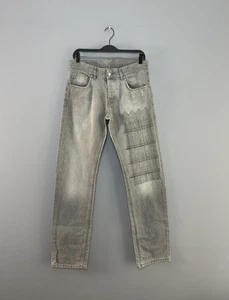 Vintage 90s Helmut Lang Archive Faded Denim Pants Jeans Embroidered Size 32 - Picture 1 of 14