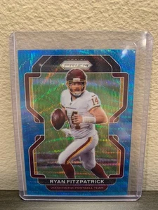 2021 Panini Prizm Blue Wave Prizm /199 Ryan Fitzpatrick #211 Wash Commanders - Picture 1 of 2