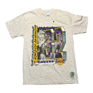 Vintage 90s Magic Johnson Los Angeles Lakers Single Stitch Salem Tee Size M Neu - Bild 1 von 3
