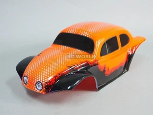 RC 1/10 Truck Body BAJA MONSTER BEETLE VW Bug Shell *Finished* -ORANGE- 313MM - Picture 1 of 11