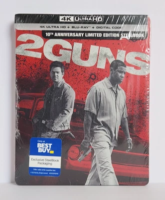 2 Guns (2013) 4K UHD + Blu-ray Combo 10th Anniversary Best Buy SteelBook, NEW - Image 1 of 4