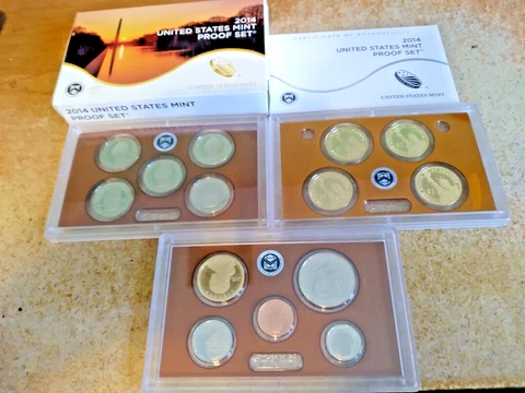 2014 US MINT FOURTEEN (14) COIN PROOF SET with BOX and COA Cover