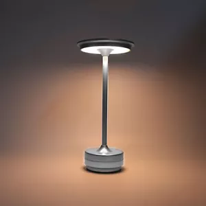 (Silver)Rechargeable Cordless Led Desk Lamp Touch Sensor Lamp 3 Modes Portabl SP - Picture 1 of 22