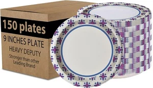 Superior Heavy Duty Paper Plates 9 Inch for All Occasions,600Count 4 boxe for150 - Picture 1 of 6
