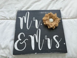 Mr. And Mrs. Home Wedding Décor Signage for Wall or Tabletop Art - Picture 1 of 4