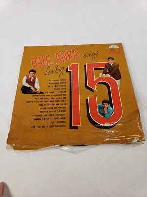 Paul Anka Sings His Big 15 Vol. 2 ABC-390 33 RPM 12" Vinyl LP Record - Image 1 of 4