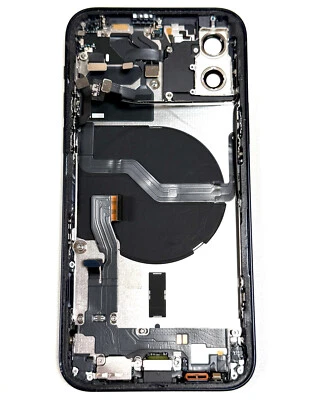 Apple iPhone 12 6.1" 2020 Black Rear Back Case Frame Good Glass Original Grade B - Image 1 of 4