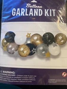 Balloon Garland Kit - 15 Latex, 6 Foil Cutouts, 1 Roll Mounting Tape & more - Picture 1 of 2