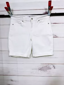 Sonoma Damen Denim Bermuda Shorts Größe 12 weiß mittelhoch 5 Taschen - Bild 1 von 7
