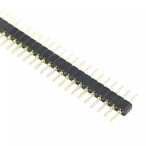 2Pcs Gold Plated 2mm 2.0mm Pitch 40 Pin Single Row Male Round Pin Header Strip - Picture 1 of 7
