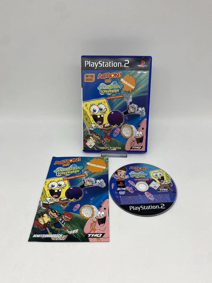Action mit Spongebob Schwammkopf und Seinen Freunden - Sony PlayStation 2 - PS2 - Bild 1 von 1