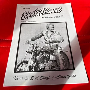 RARE UK LAUNCH ISSUE COLLECTORS CLUB EVEL KNIEVEL MAGAZINE - Picture 1 of 4