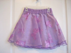 DISNEY STORE Fairies Purple Butterfly Sparkle Tulle Skirt Girl S Small 5 - 6 NEW - Picture 1 of 12