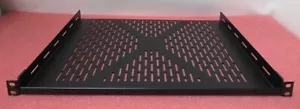 Étagère de données fixe ventilée en porte-à-faux montée en rack 1U 19" noir profondeur 380 mm - Photo 1/11