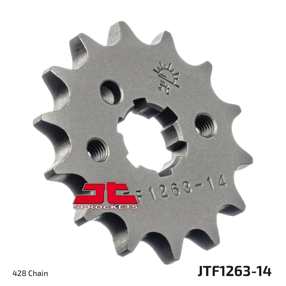 JT Sprockets - JTF1263.14 - Steel Front Sprocket, 14T KE100 KE175 CT110 KH100 - Image 1 of 4