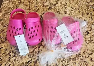Pink Slip On Comfort Clogs Shoes Girls Toddler Circo Size Small 8/9 NWT Lot of 2 - Picture 1 of 5