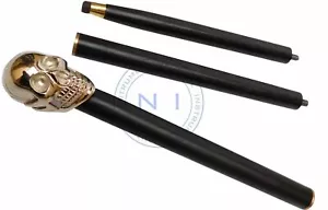 king Skull Head Vintage Solid Skull Handle Walking Stick Walking Cane Vintage - Picture 1 of 7