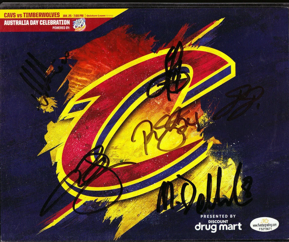 FIRMADO 8X11 CAVALIERS JR Smith Iman Shumpert, Timothey Mosgov RICHARD JEFFERSON  Foto 1 de 1